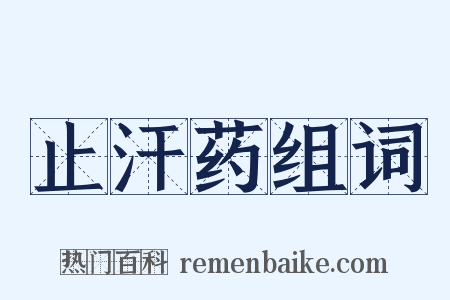 止汗药组词是什么意思的图片